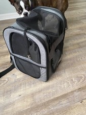 Pet Dog Carrier Backpack, Portable Travel Bag, Breathable Mesh, on all sides