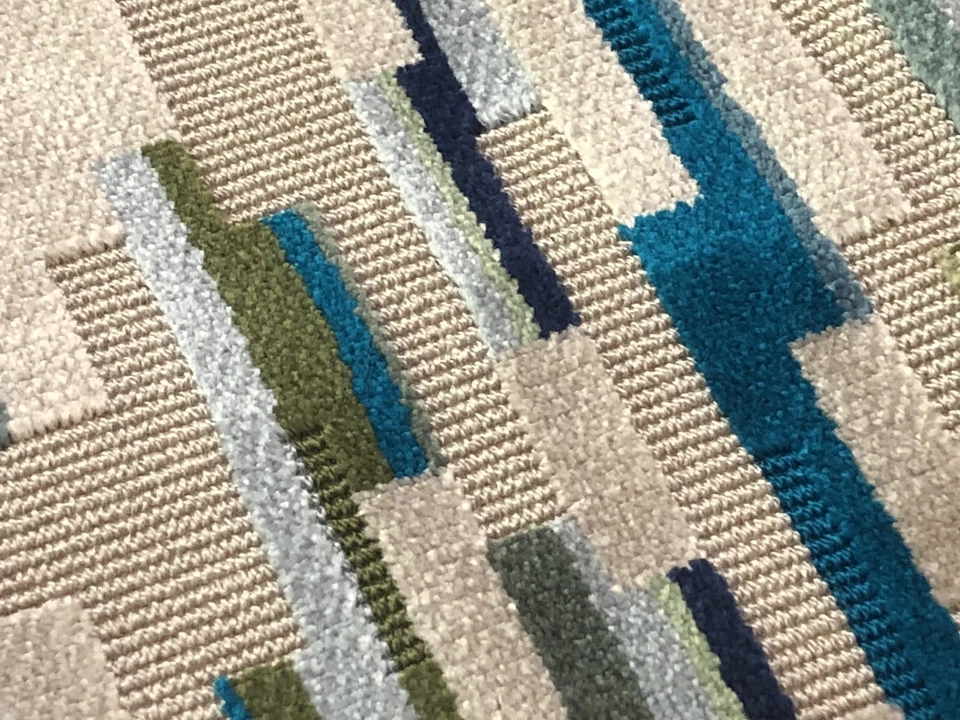 GP & J Baker Contemporary Velvet Uphol Fabric- Fairford Stone Olive Teal 4.25 yd - Image 2 of 4