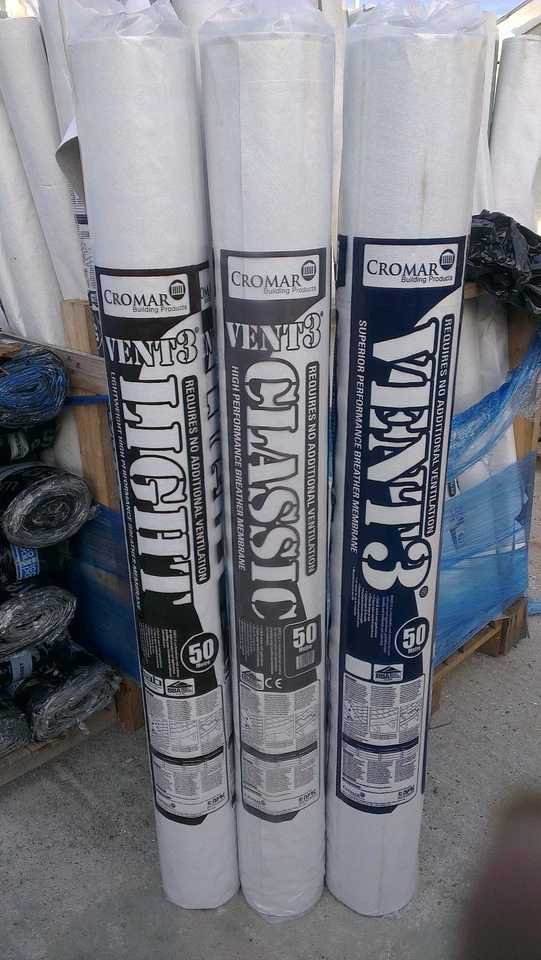 CROMAR Breathable Membrane 1.5m x 50m Roofing Roll Vent 3 ClassicTILE Felt