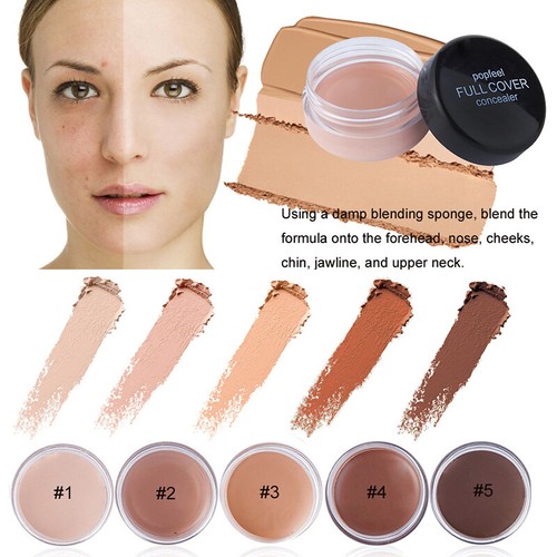 Full Coverage Concealer Foundation Cream Waterproof Oil-control Face Makeup - Picture 3 of 19