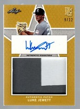 2020 Leaf Perfect Game Nat'l Showcase Patch Auto Gold #PALJ1 Luke Jewett 9/12