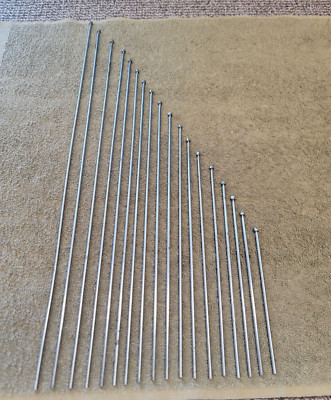 18 L.S. Starrett Micrometer Depth Gage Gauge Rod Set 3.9mm 23.5'' Thru 6.5''