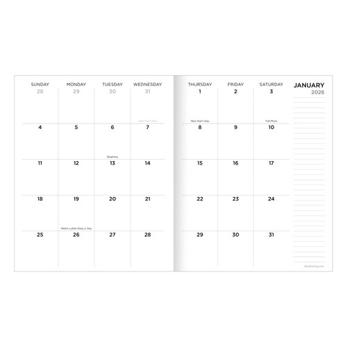 2026 Quilted Curves Medium Monthly Planner - Picture 2 of 8