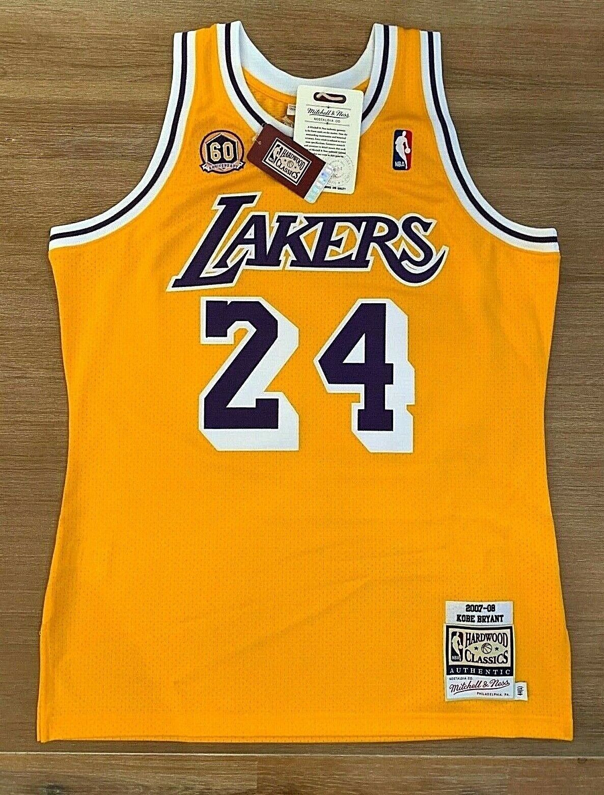 VINTAGE ADIDAS NBA LOS ANGELES LAKERS KOBE BRYANT JERSEY 2007 SIZE