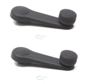 2 x Window Crank Handles Gray for HYUNDAI Accent Elantra KIA Spectra Spectra5 +