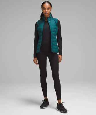 Lululemon Womens Storm Teal Down For It All Vest Running 700 Fill