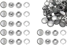Snap Fasteners - 100 Sets 12mm Pearl Prong Snap Buttons for Sewing Crafting W...
