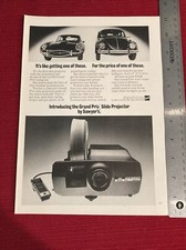 Grand Prix Slide Projector by Sawyer  s 1971 Print Ad Great To Frame 