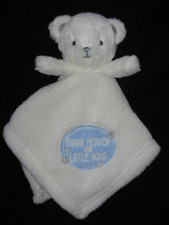 Baby Gear Bear Security Blanket Lovey Plush Thank Heaven for Little Boys