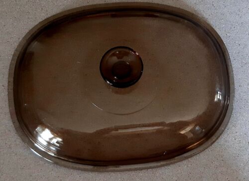 Vintage Magna Wave Perfection Microwave Brown Glass Oval Dome Lid Only - Picture 2 of 7