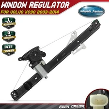 Rear Driver Side Power Window Regulator w/ 2-Pin Motor for Volvo XC90 2003-2014
