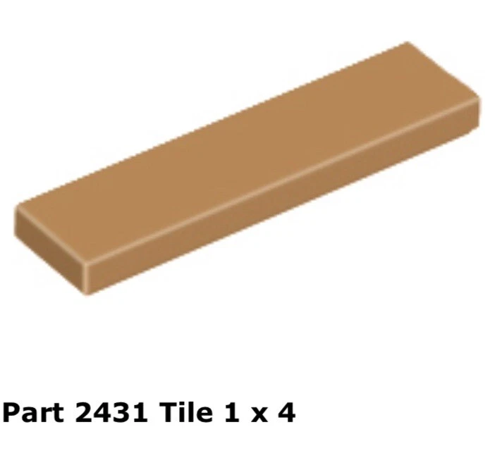 Lego 1x 2431 Medium Nougat Tile 1 x 4 75290 eBay