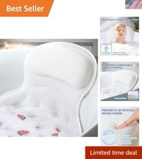 Soft 4D Mesh Bath Pillow for Ultimate Neck Support   Machine Washable Relaxation