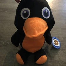 NWT A&A Global industries black and orange stuffed bird plush