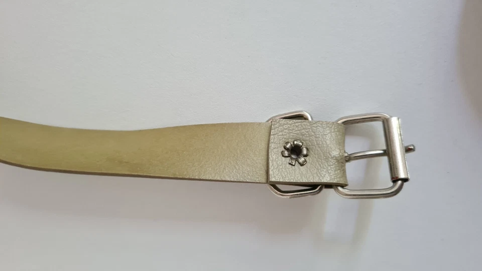 Lederimitat Armee style Vintage Gürtel unisex schmal 66-83cm - Bild 4 von 4