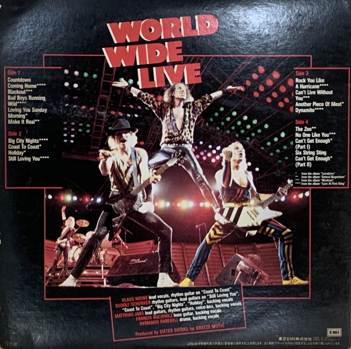 Scorpions World Wide Live Audiophile EMI Japan 2 LP EMS