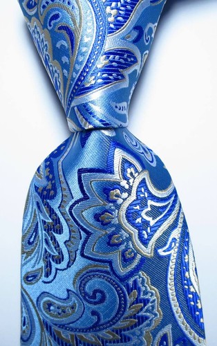 New Classic Paisley JACQUARD WOVEN 100% Silk Men's Tie Necktie - Afbeelding 14 van 15