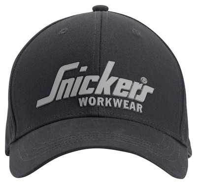 Baseballkappe Snickers Logo schwarz Baumwolle #9041