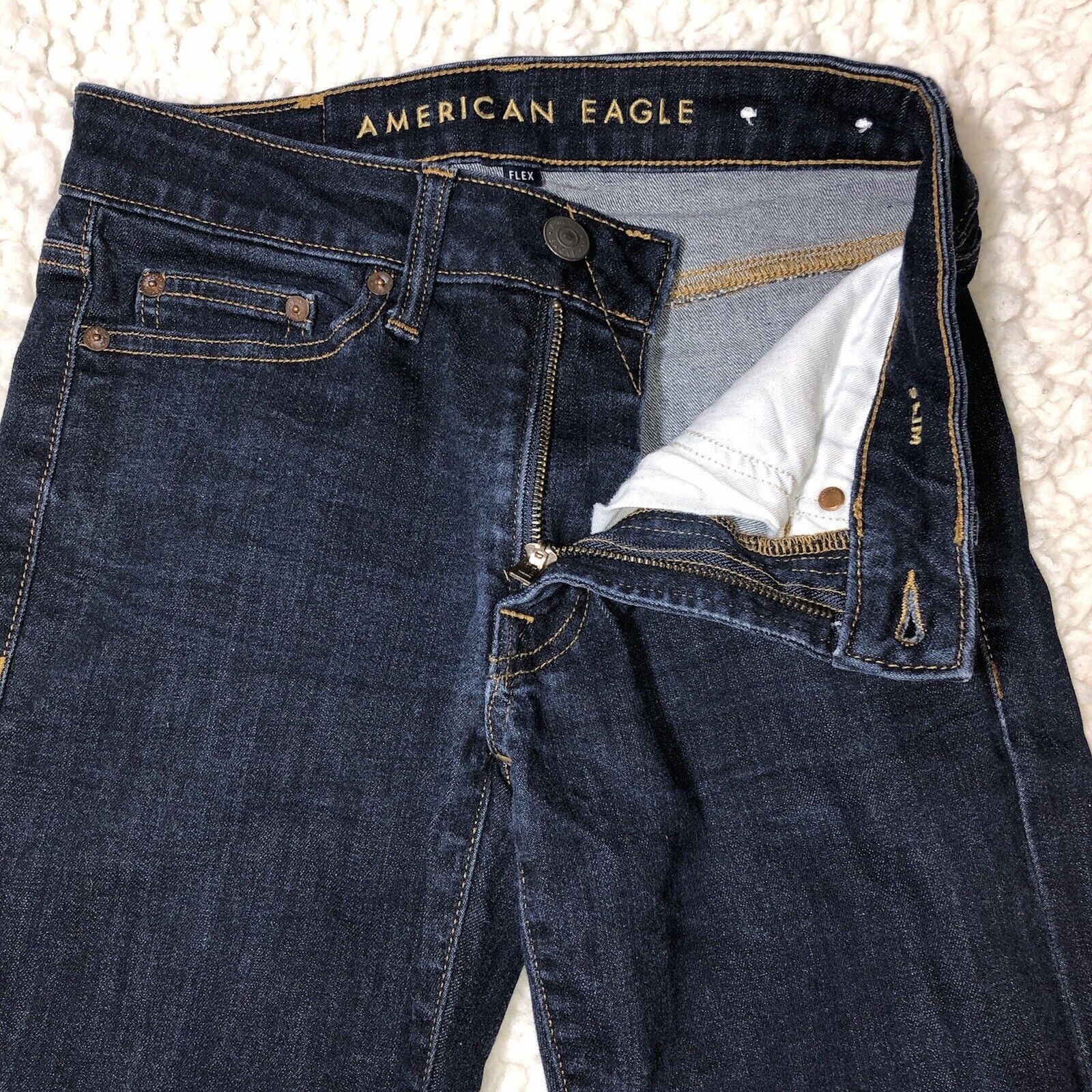 American Eagle Flex Slim Fit Men Dark Wash Jeans … - image 6