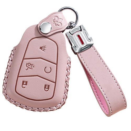 For Cadillac ATS CT6 XTS XT4 Escalade Full Sealed Leather Car Key Fob Cover Case - Bild 8 von 9