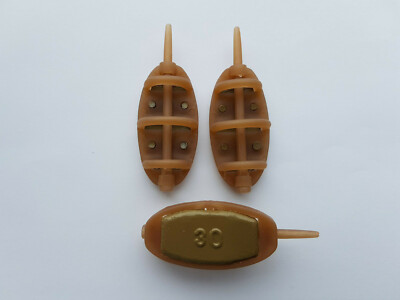 METHOD FEEDER Futterkörbe Methods Bait Mould Futterkorb Inline Blei Futter.