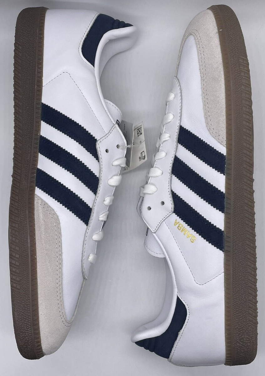 adidas Originals Mens Samba OG White Navy B75681 Sz 11.5 NWOB adidas Originals Mens Samba OG White Navy B75681 Sz 11.5 NWOB