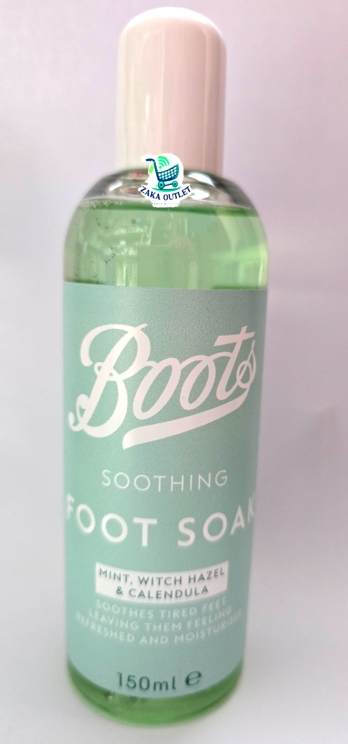 Boots Soothing Foot Soak Softens Tired Feet Relaxing Mint Witch Hazel 150ml
