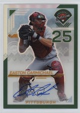 2025 Panini Prospect Edition Green Prizm Signatures Easton Carmichael Auto 9hr