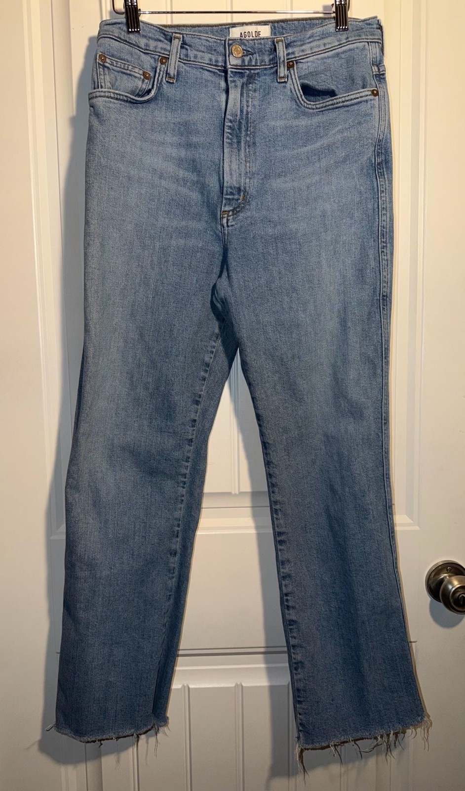 AGOLDE 90's Pinch Waist Straight Leg Raw Hem Jeans