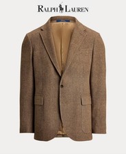 Polo Ralph Lauren Modern Fit Herringbone Brown Blazer Sport Coat Size 40R 598