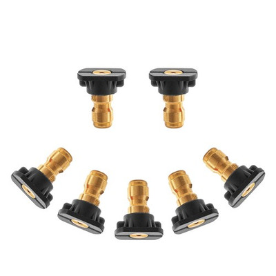 #ad Pressure Washer Soap Nozzles 7 Pack 65 Degree Black Brass 1 4 Quick Connect 4000 $13.95