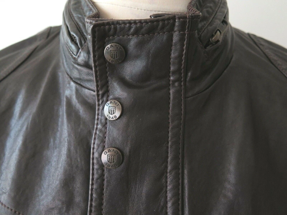 GANT "Bleecker Street" Men's Biker Leather Jacket – Size M Brand New – RRP €699 - Image 4 of 4