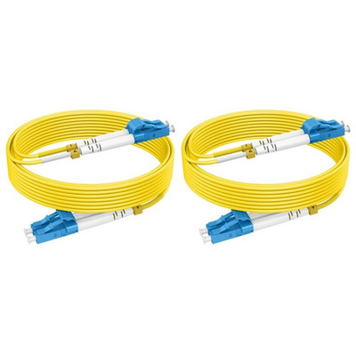 200Ft LC to LC Single Mode Fiber Patch Cable 10G SMF LSZH Duplex 2Pack