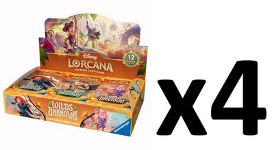 Lorcana TCG Wilds Unknown Booster Box CASE (4 Boxes) SEALED