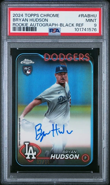 2024 TOPPS CHROME ROOKIE AUTOGRAPHS BRYAN HUDSON #RABHU ROOKIE AUTOGRAPH-BLACK R