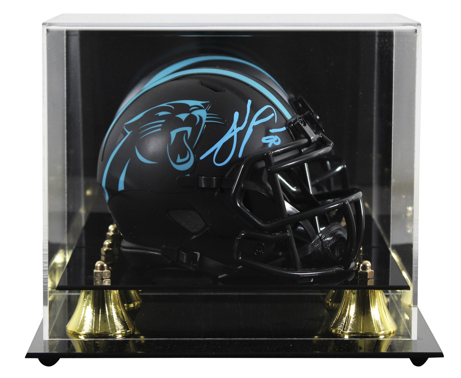 Julius Peppers Autographed Signed Carolina Panthers Panthers Eclipse Speed Mini Helmet w/ Case BAS Witnessed 