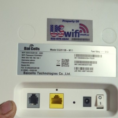 BaiCells EG2013B-M11 Wi-Fi Router w/ SIM Card Slot, 300 Mbps, White