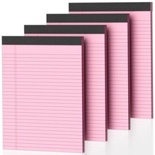 4 Pack Legal Pads 8.5 x 11 Note Pads 8.5 x 11 Notepad 8.5 x 11 Micro Pink