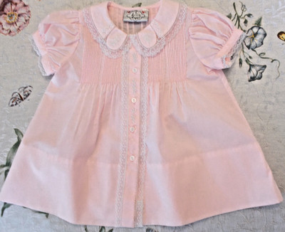 Girls Pink Dress with matching slip; Size 0-3 months; baby gift; A Little Angel