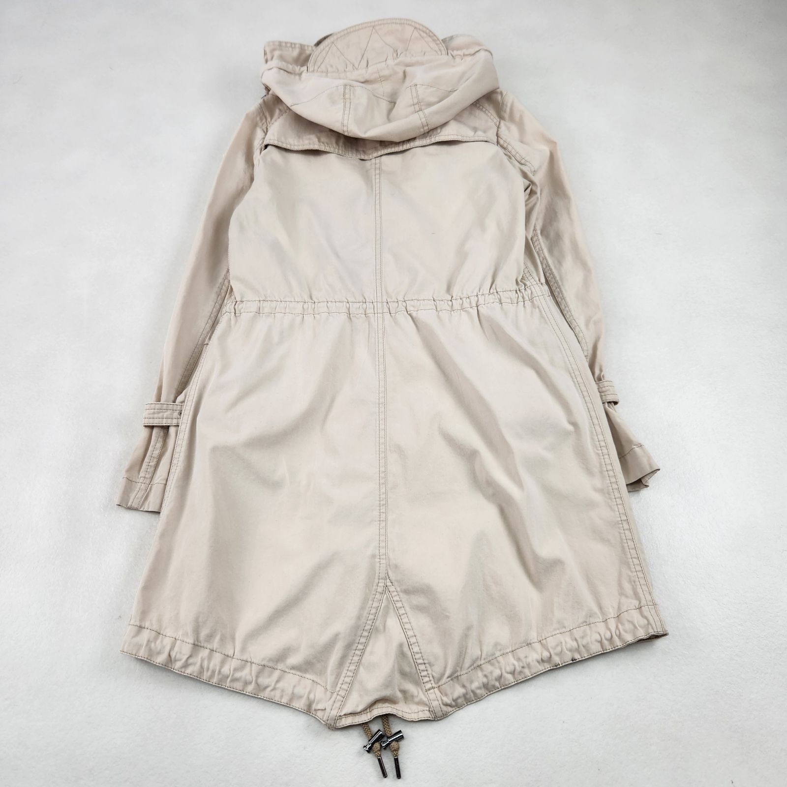 MONCLER Trench Coat Rare TARIEC Logo Patch Beige W4904 image 3