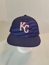 Kansas City Royals Baseball Cap New Era July 4th 59FIFTY Fitted Hat 7 1/4