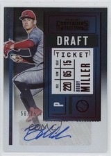 2020 Panini Contenders Pick 2 Draft Ticket Red 56/75 Bobby Miller Auto tj1