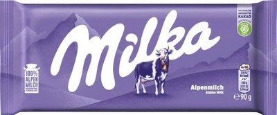 Milka Alpine Milk Chocolate Bar 90g 3.1oz