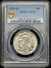 1929 D Walking Liberty Half PCGS AU-53