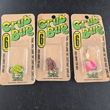 Vintage Luhr-Jensen Grub Bug Size 6 Lot Of 2 Plus 1 Incomplete (See Description)