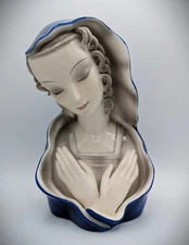 Antique Goldschieder 1937 Ceramic Statue "Madonna"  designed by Adolf Prischl