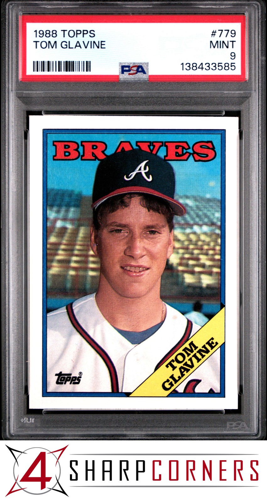 1988 TOPPS #779 TOM GLAVINE RC BRAVES HOF PSA 9