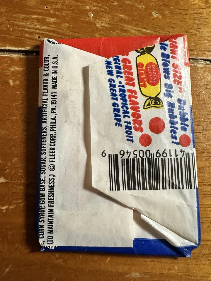 1986 Fleer баскетбол пустой воск обертка + оригинальная резинка (Майкл Джордан RC год) - Изображение 2 из 4