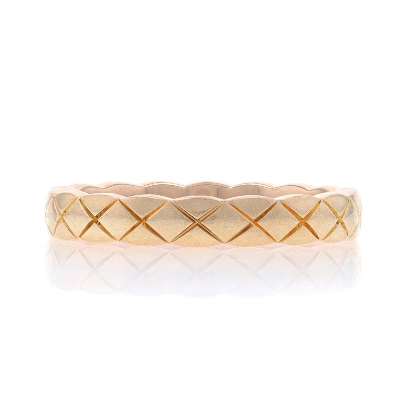 Mini Alianza Chanel Coco Crush Oro Beige - Anillo de Boda Grabado 18k Talla 6 Foto 3 de 4