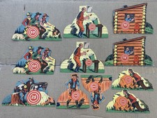 1938 Morton Salt Lone Ranger Radio Premium Paper Shooting Targets Lot